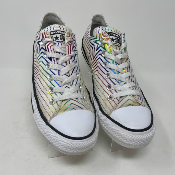 Converse All Star Sneakers Rainbow Star Women's 8 White 8.2.4:I.8.3 - Picture 4 of 13